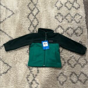 Columbia Green and Black Fleece Jacket